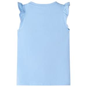 Kinder-T-Shirt mit R&uuml;schen&auml;rmeln Hellblau 104