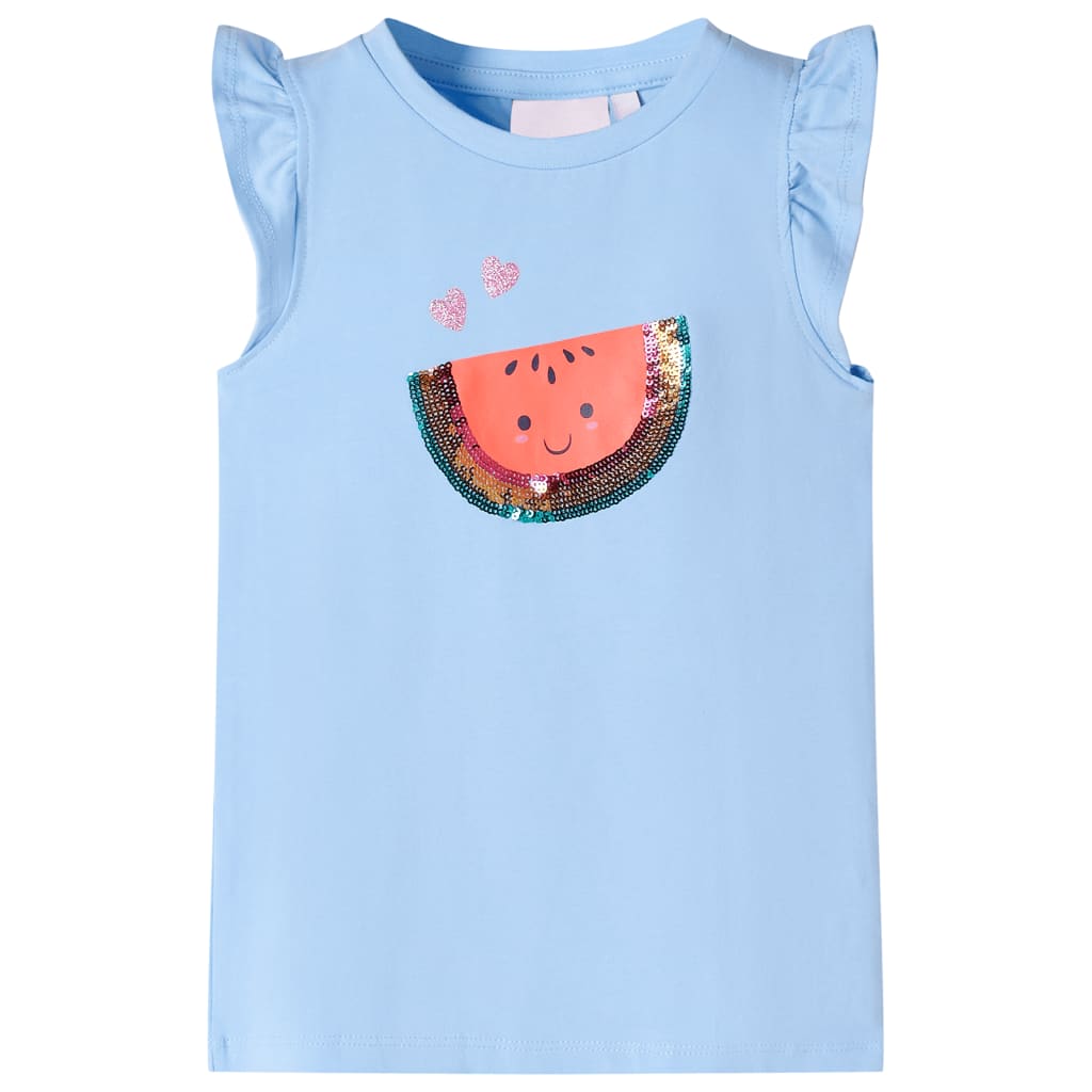 Tricou pentru copii cu mâneci scurte, albastru deschis, 116