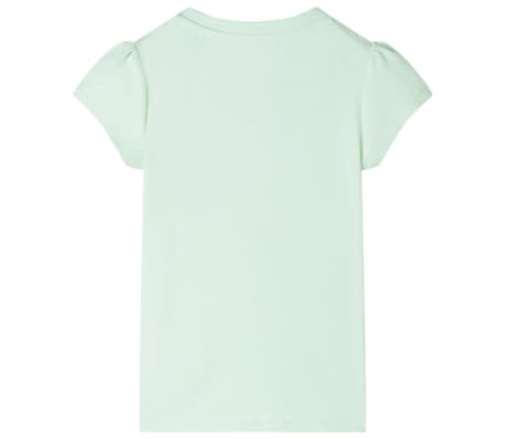 Kids' T-shirt with Cap Sleeves Soft Green 140