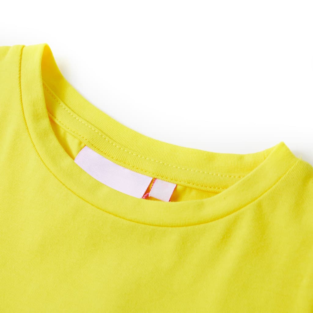 Thumbnail - vidaXL Kinder-T-Shirt mit Flügelärmeln Knallgelb 128