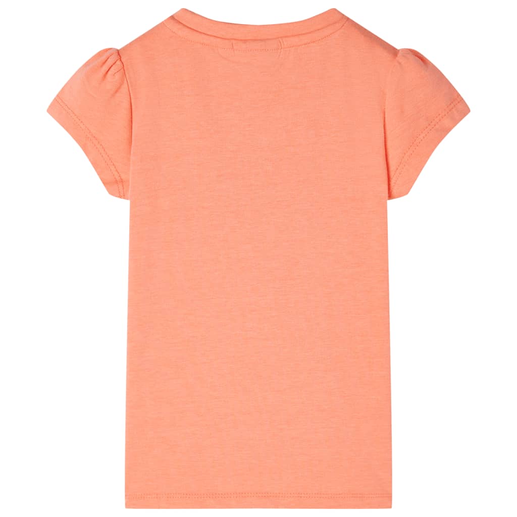 vidaXL Kindershirt met kapmouwen 92 neonoranje afbeelding