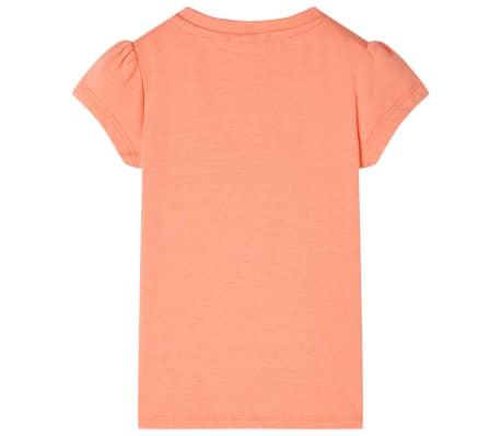 T-shirt enfant &agrave; manches courtes orange n&eacute;on 92