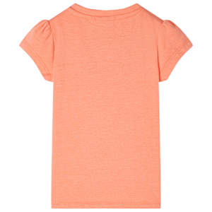 T-shirt enfant &agrave; manches courtes orange n&eacute;on 92