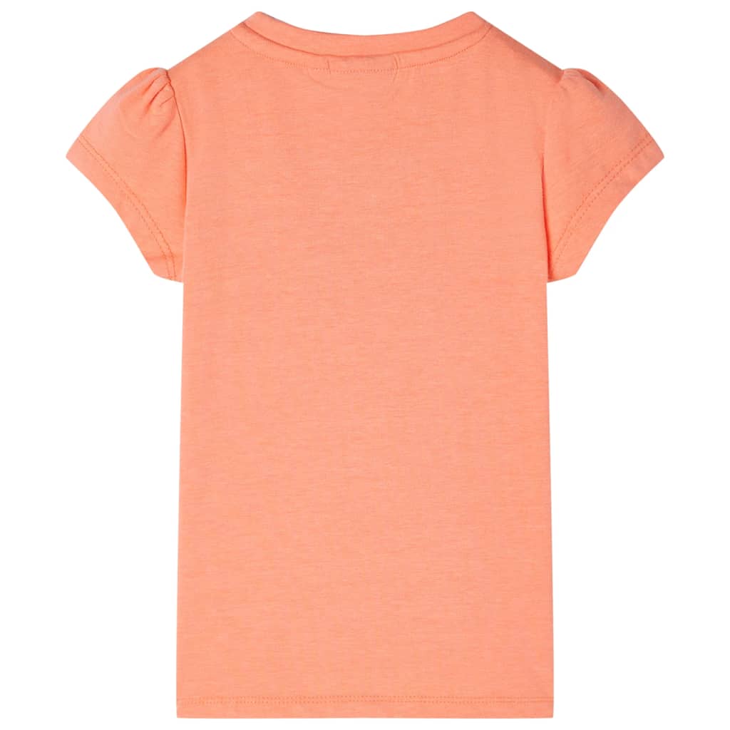 vidaXL Kindershirt met kapmouwen 104 neonoranje afbeelding