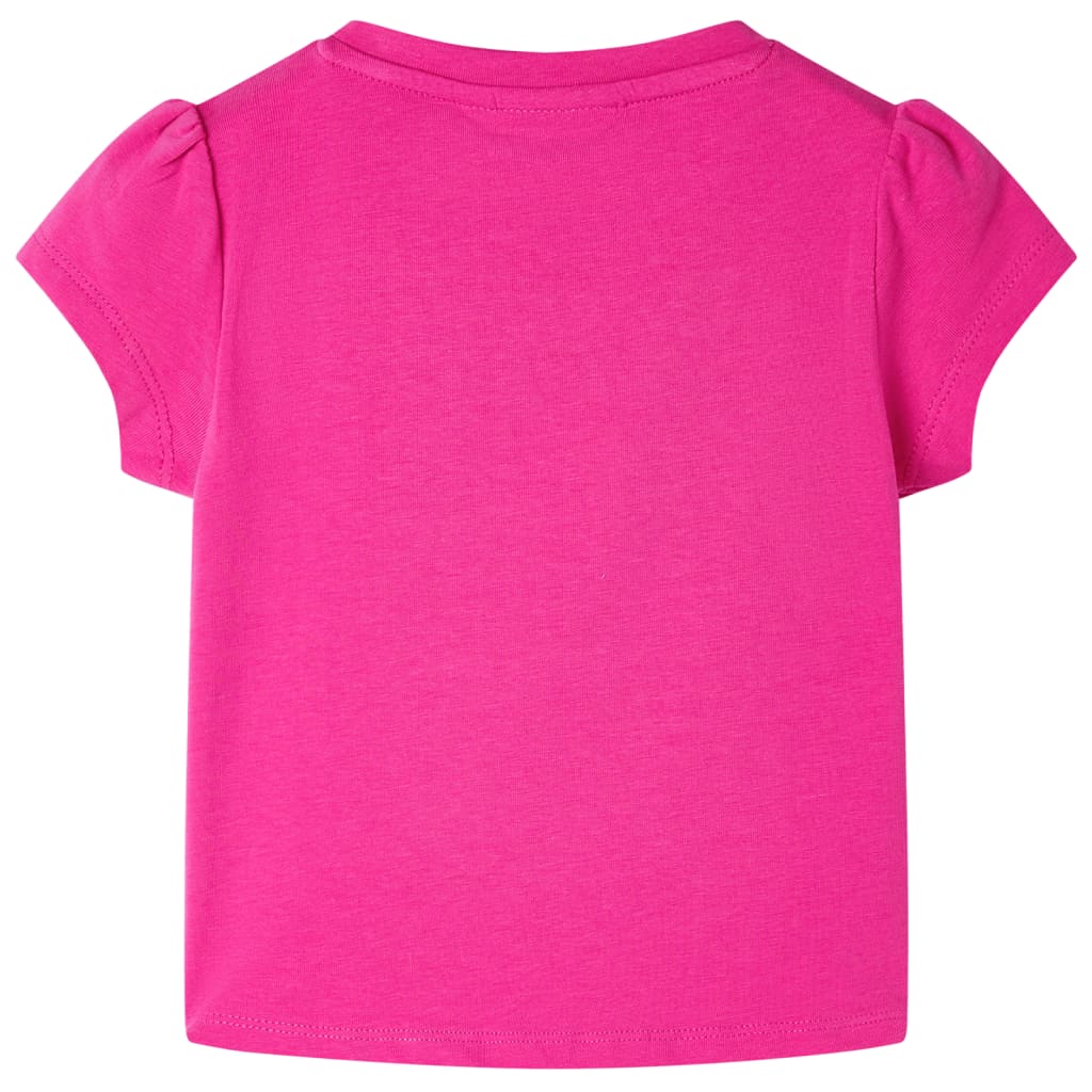vidaXL Kindershirt 92 donkerroze afbeelding