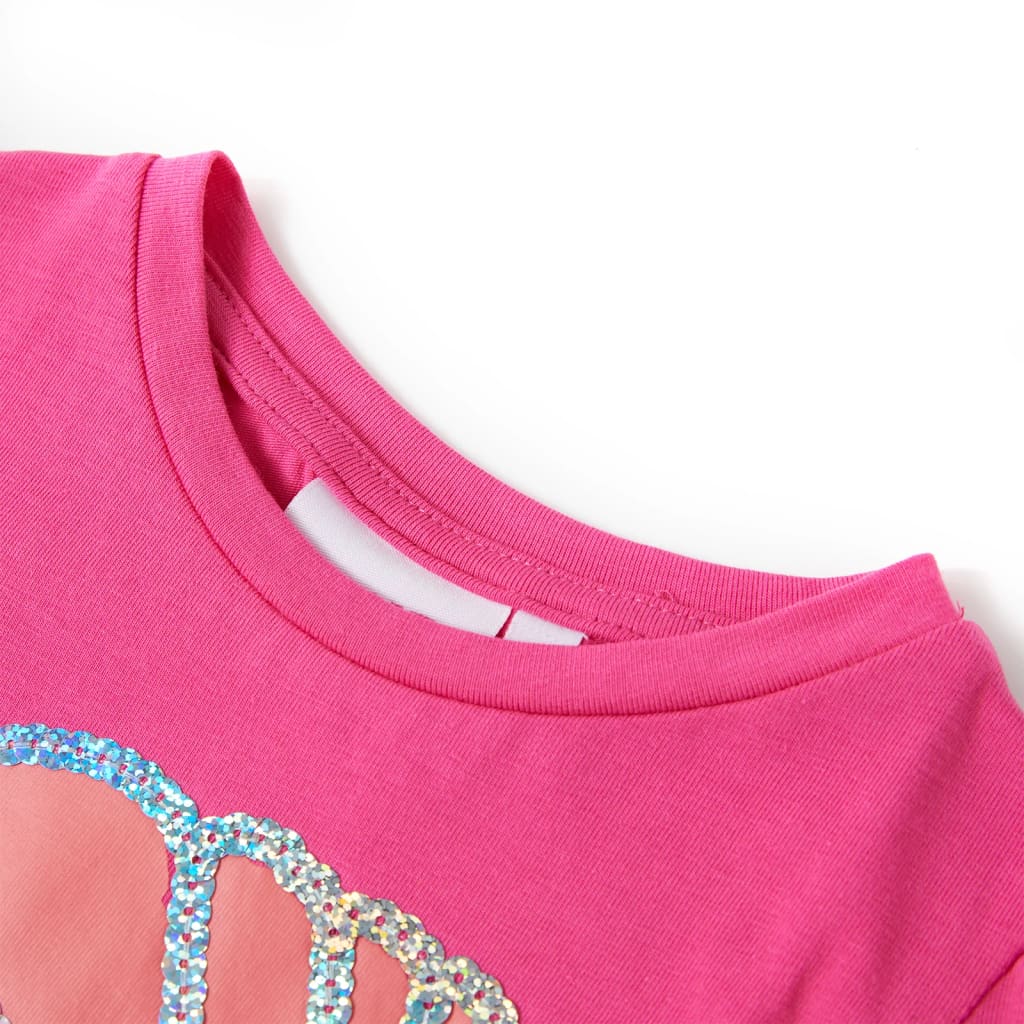 Thumbnail - vidaXL Kinder-T-Shirt Dunkelrosa 104