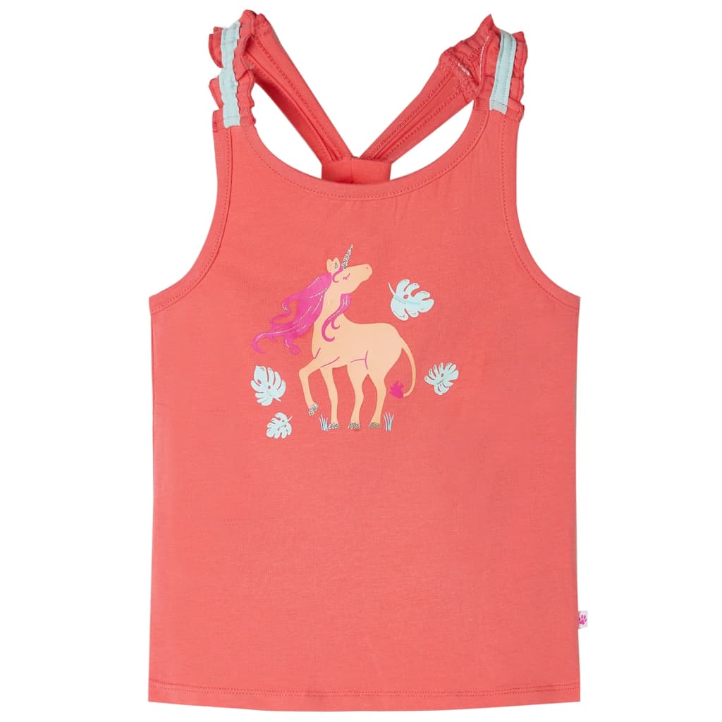 vidaXL Kinder-Tanktop Korallenrosa 128