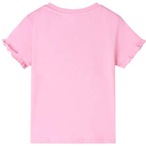 T-shirt enfants &agrave; manches courtes rose vif 92