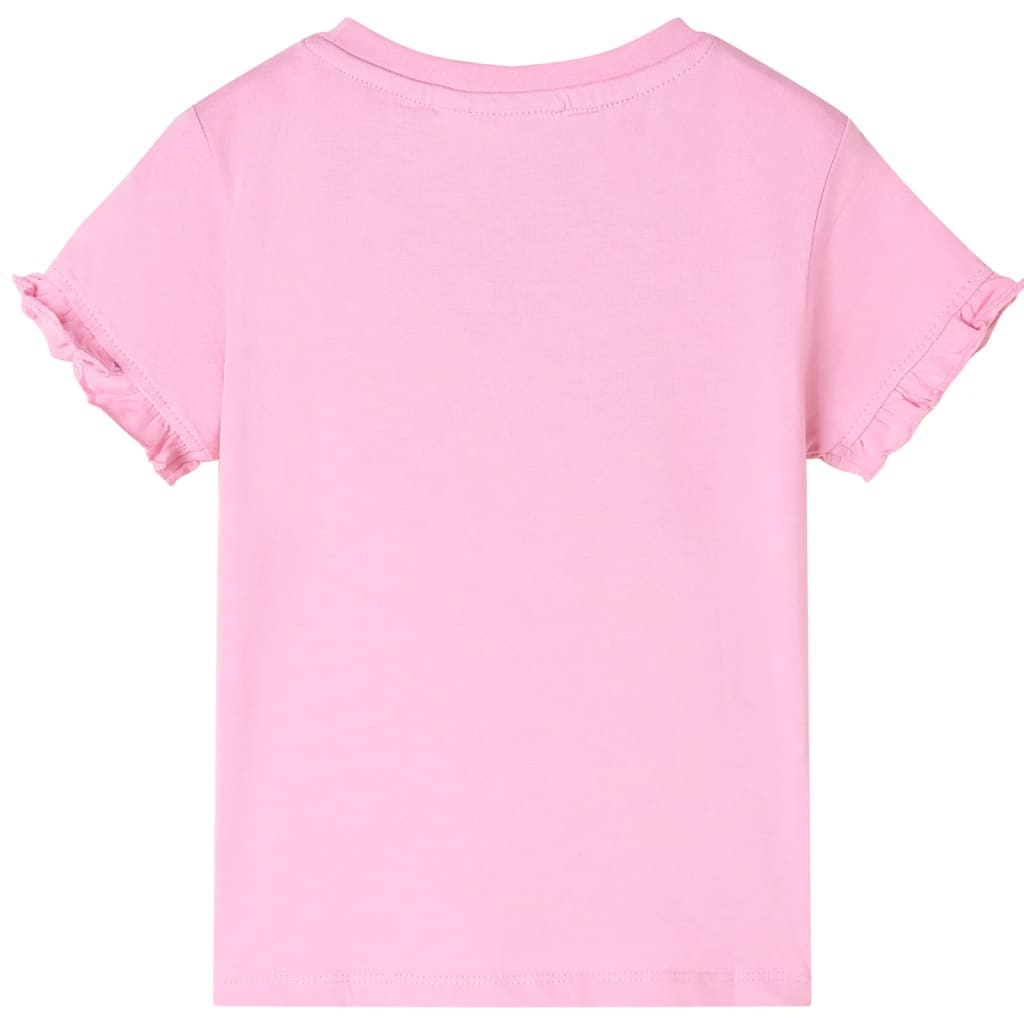 vidaXL Kindershirt met korte mouwen 104 felroze afbeelding