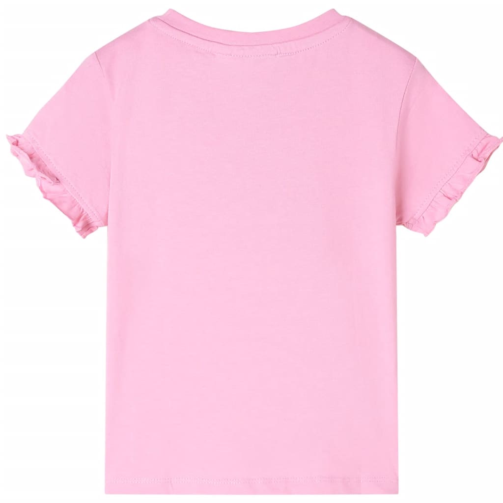 vidaXL Kindershirt met korte mouwen 128 felroze afbeelding