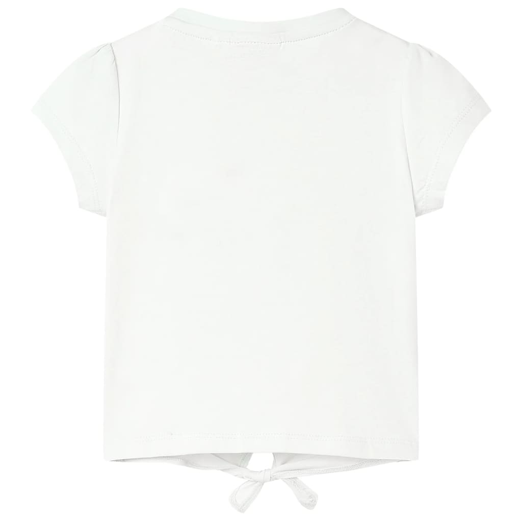 vidaXL Kindershirt 128 ecru afbeelding