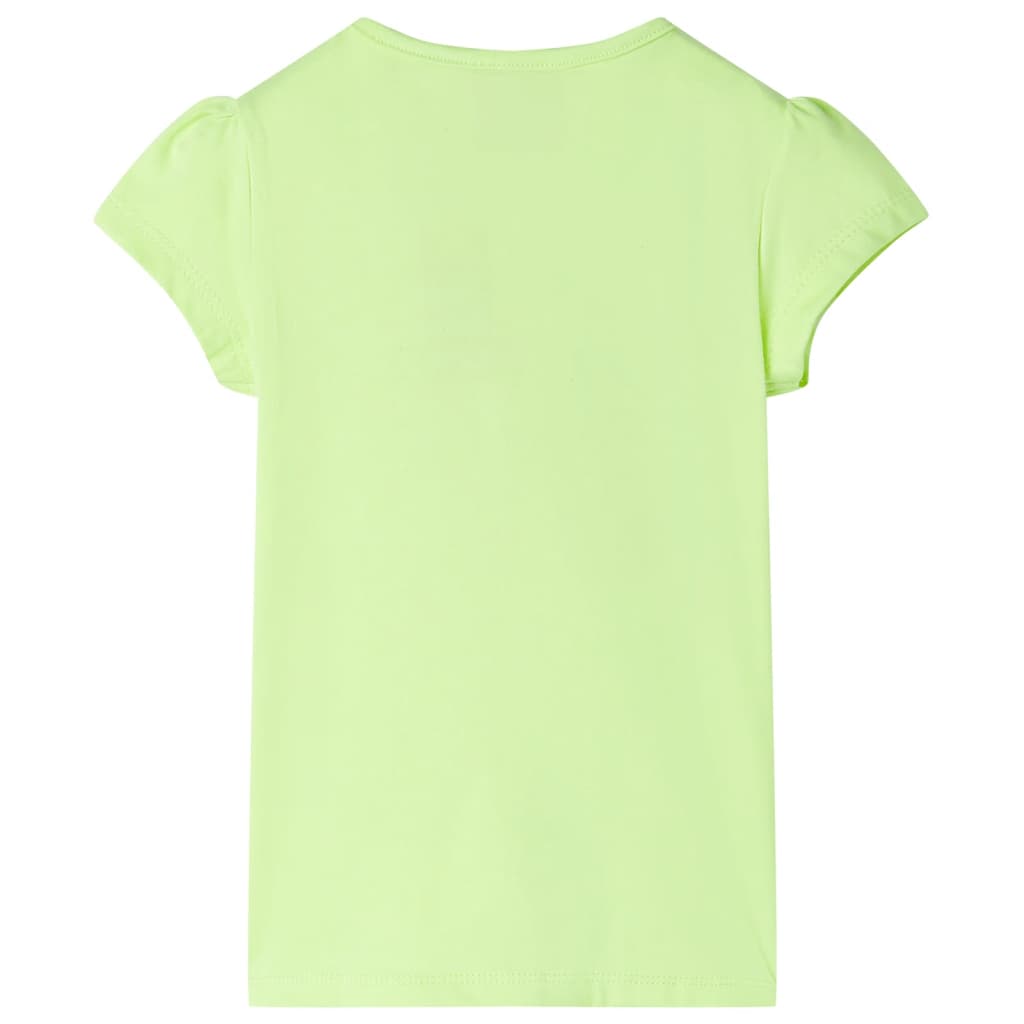 vidaXL Kindershirt 116 neongeel afbeelding