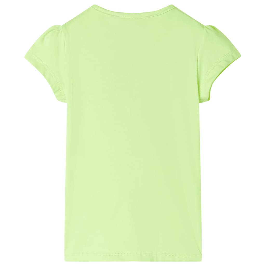 vidaXL Kindershirt 128 neongeel afbeelding