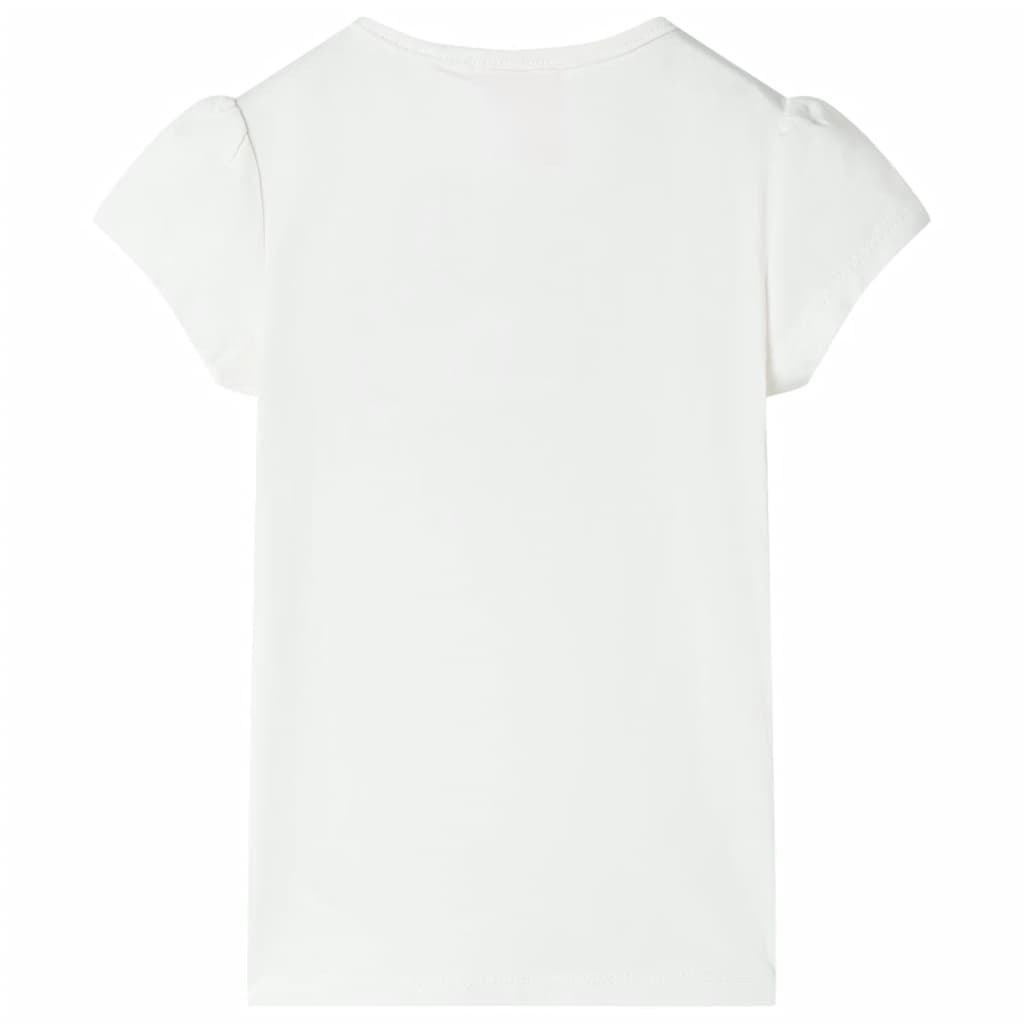 vidaXL Kindershirt 104 ecru afbeelding