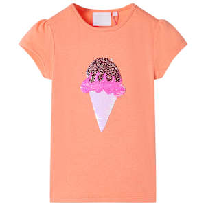 Otroška majica neon oranžna 104