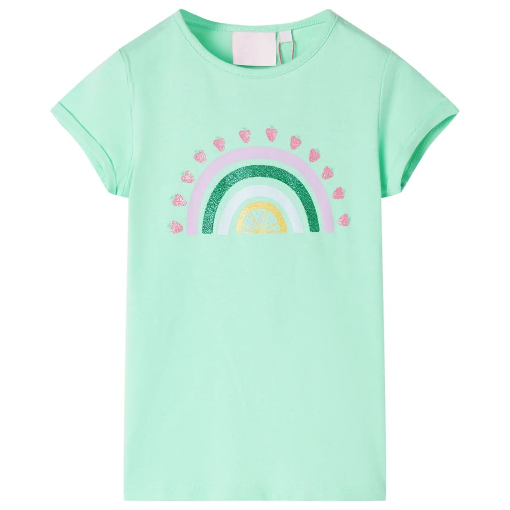 Tricou pentru copii, verde strălucitor, 128