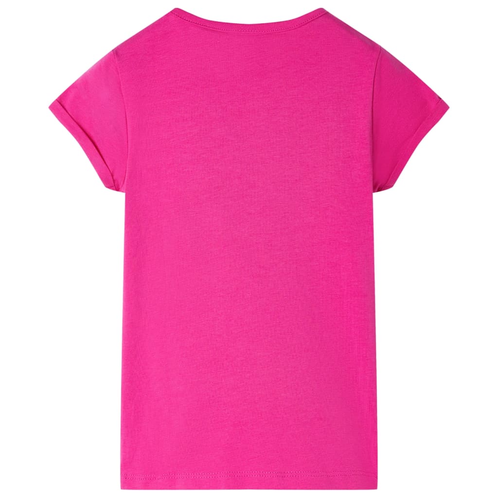 vidaXL Kindershirt 92 donkerroze afbeelding