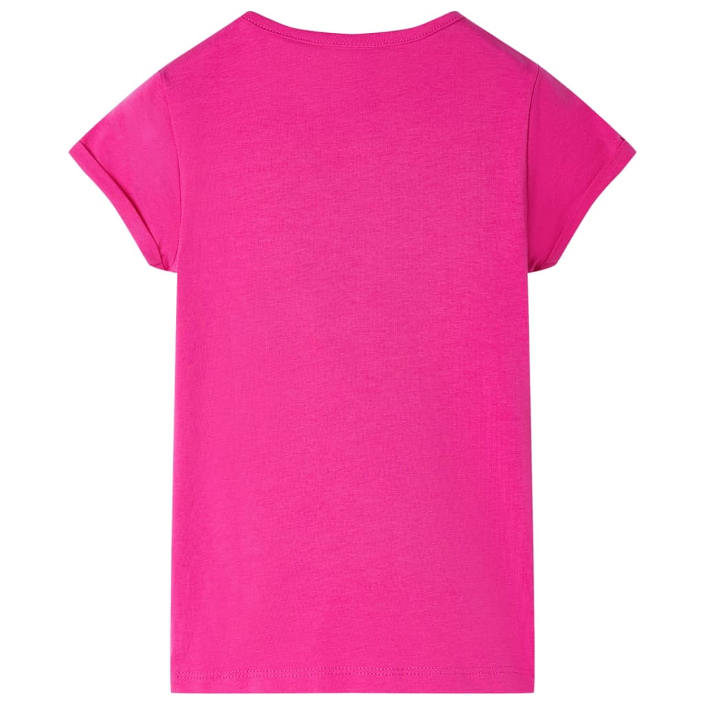 vidaXL Kindershirt 104 donkerroze afbeelding