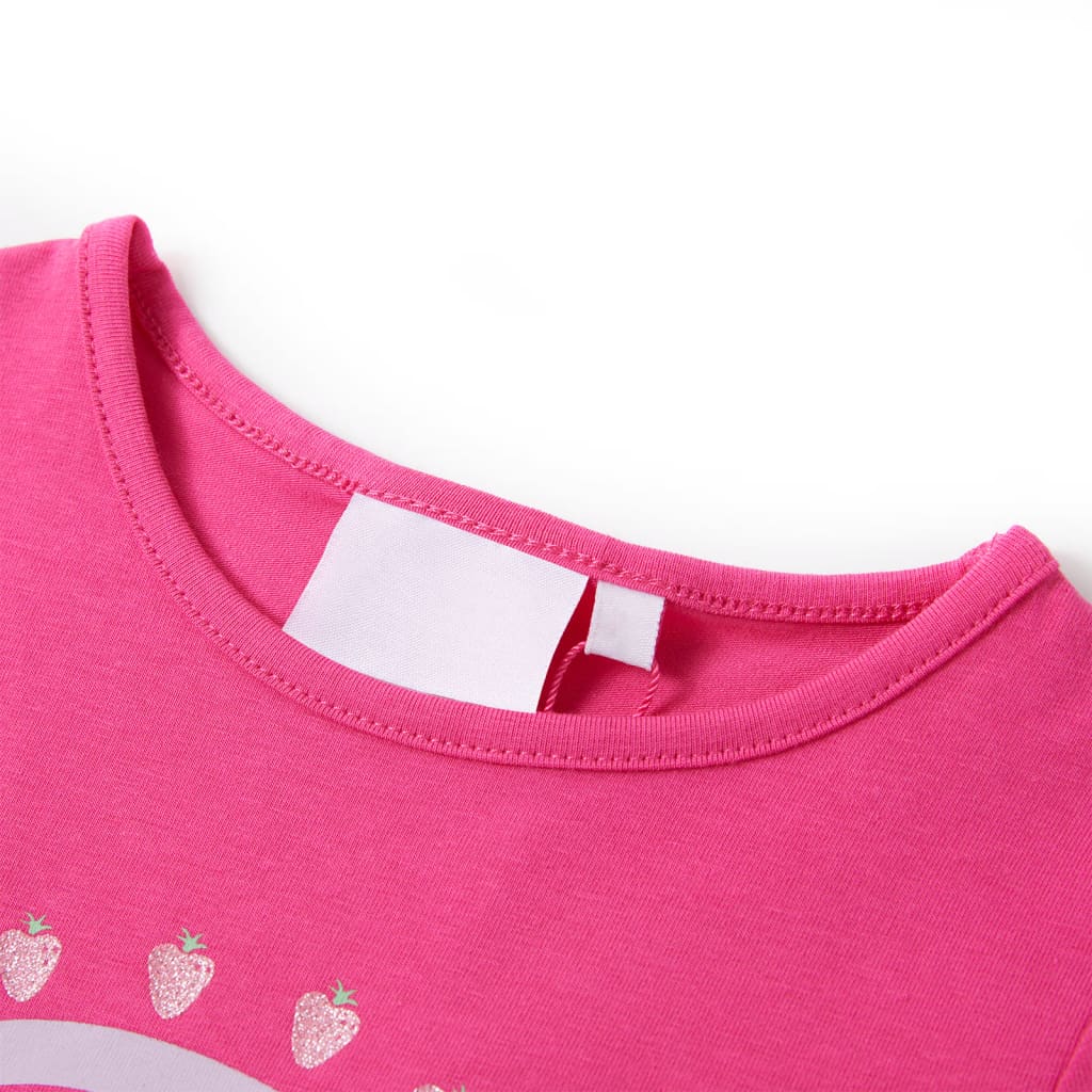Thumbnail - vidaXL Kinder-T-Shirt Dunkelrosa 104