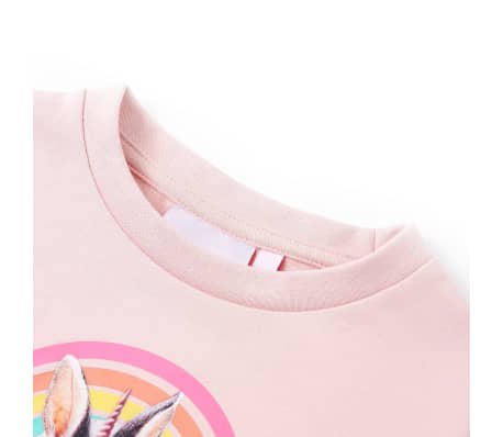 Sweatshirt para criança cor rosa-claro 92 | vidaXL.pt