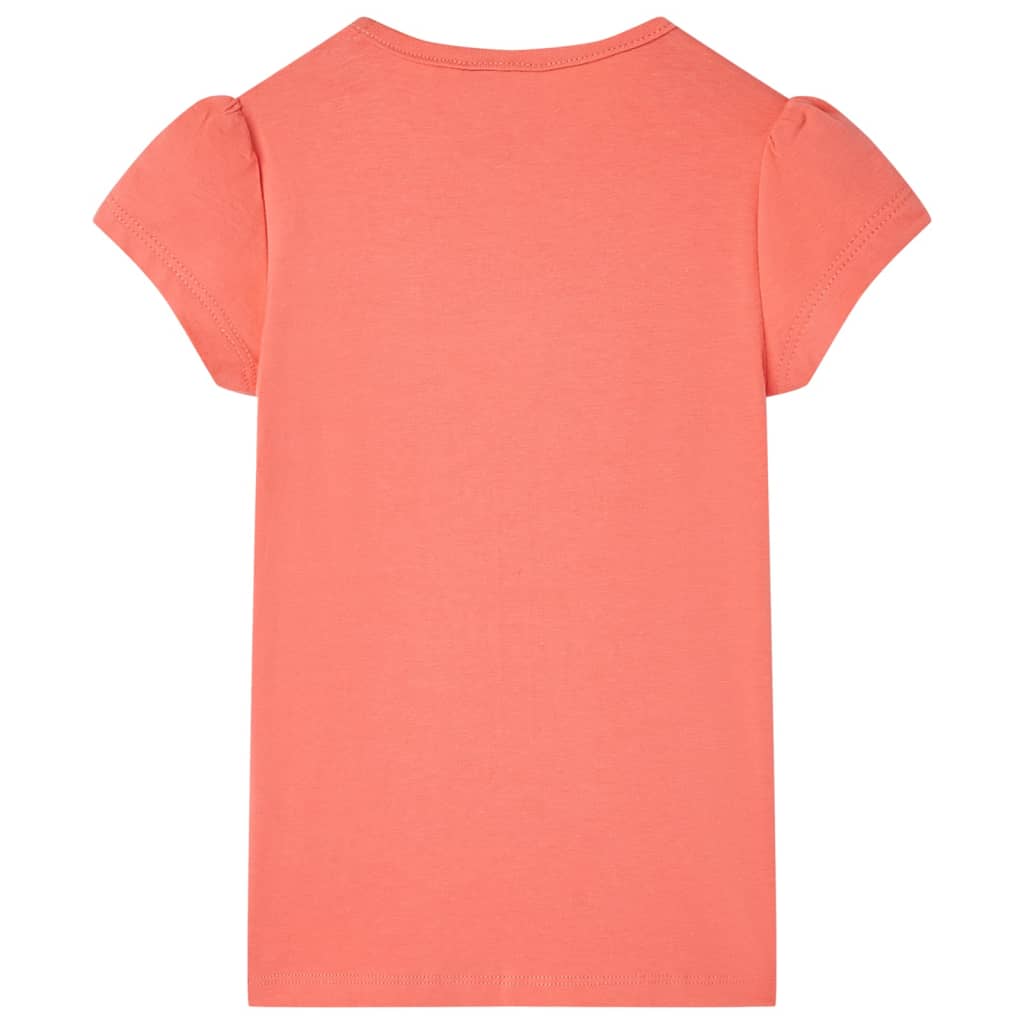 vidaXL Kindershirt 104 koraalkleurig afbeelding