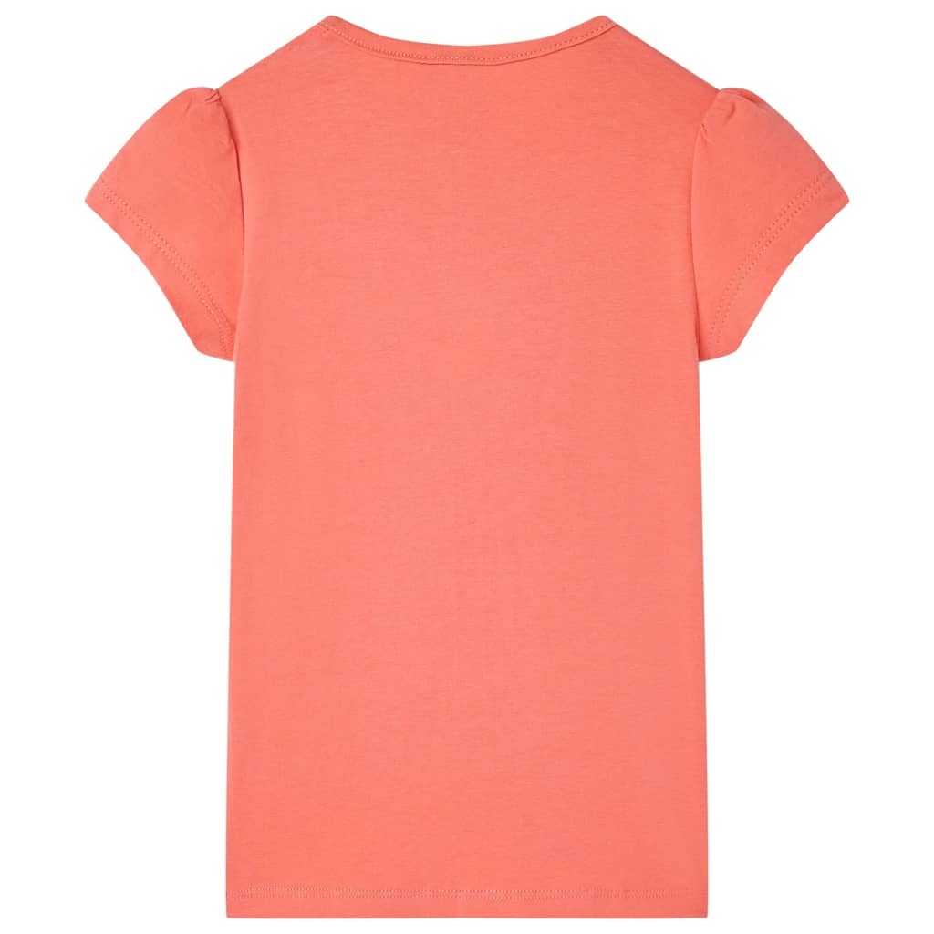 vidaXL Kindershirt 116 koraalkleurig afbeelding