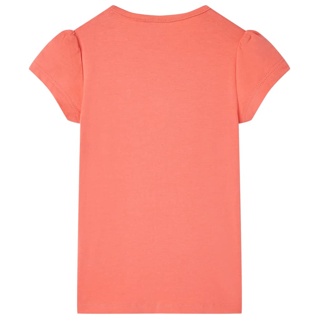 vidaXL Kindershirt 140 koraalkleurig afbeelding