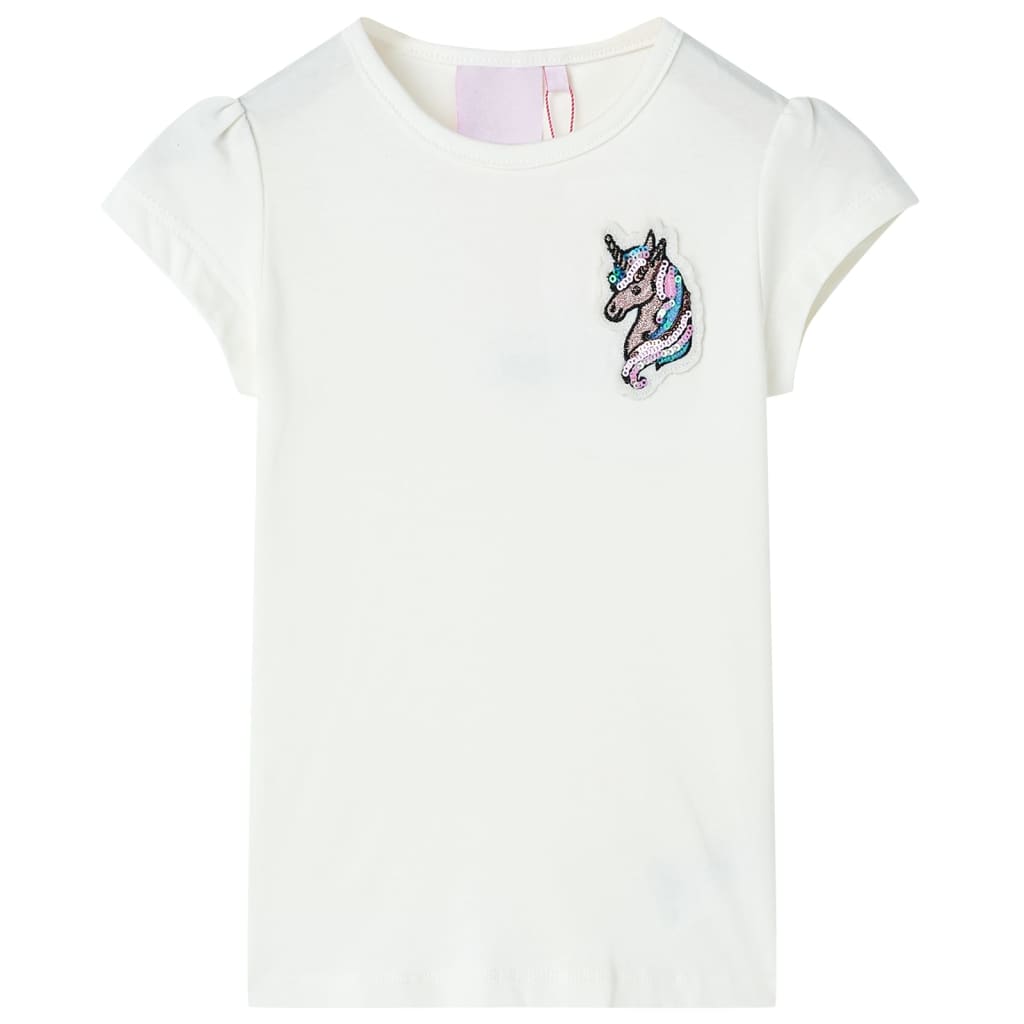 vidaXL Kinder-T-Shirt Ecru 104