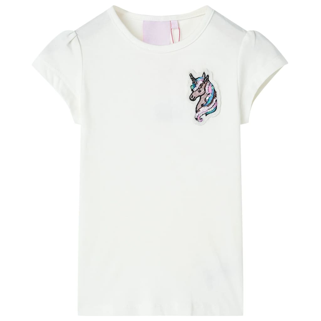 vidaXL Kinder-T-Shirt Ecru 116