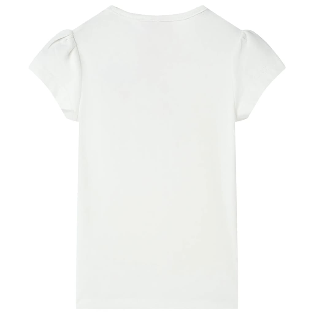 vidaXL Kindershirt 128 ecru afbeelding