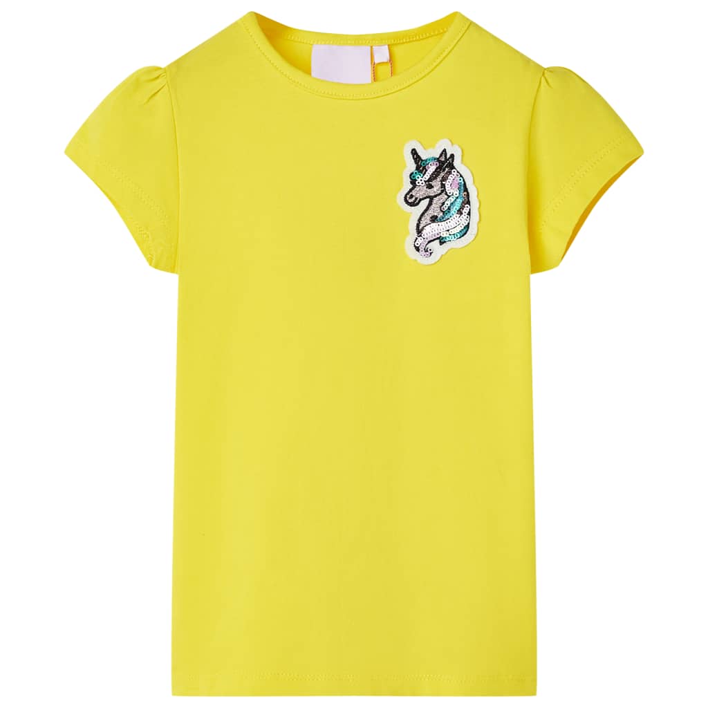 Tricou pentru copii, galben aprins, 92