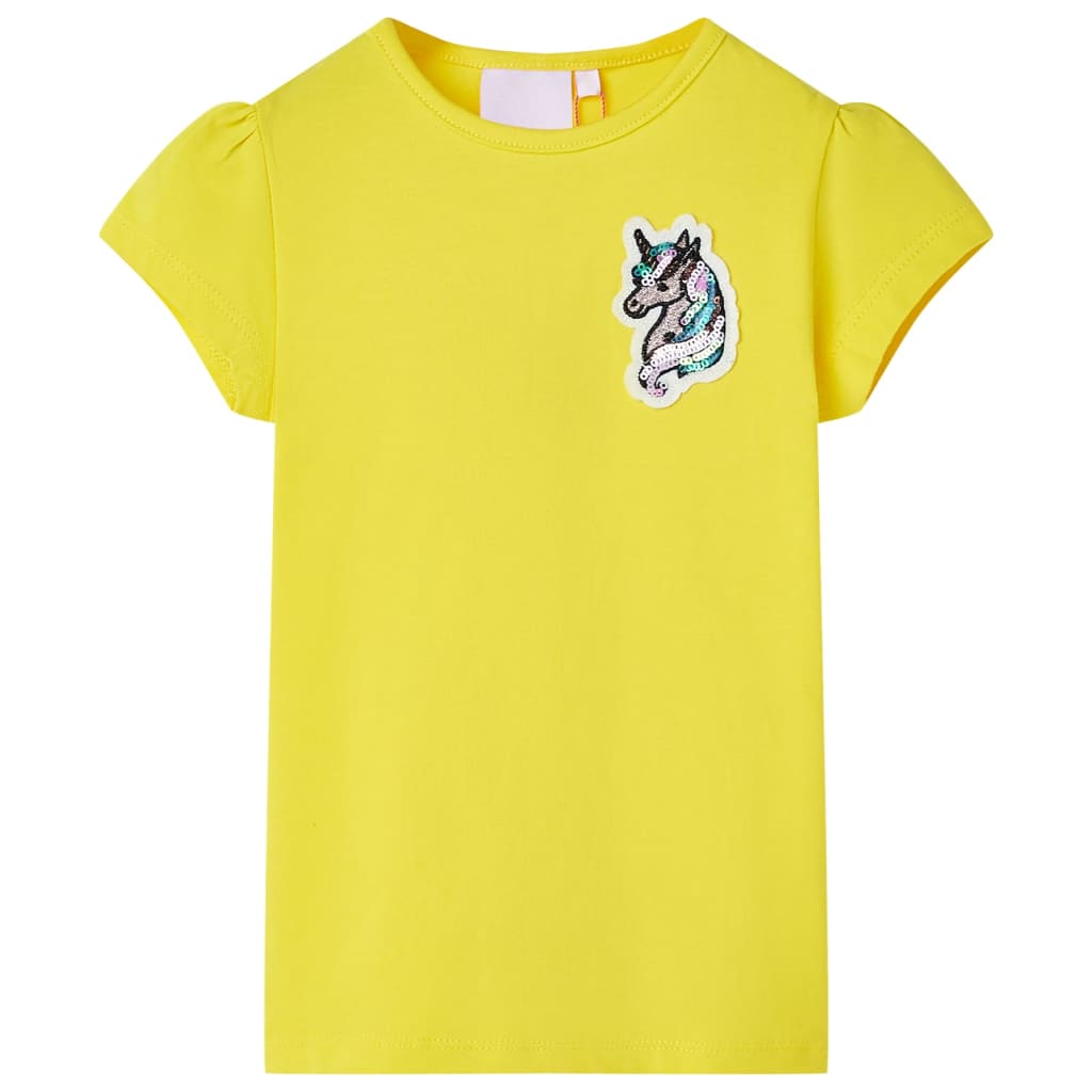 vidaXL Kinder-T-Shirt Knallgelb 104