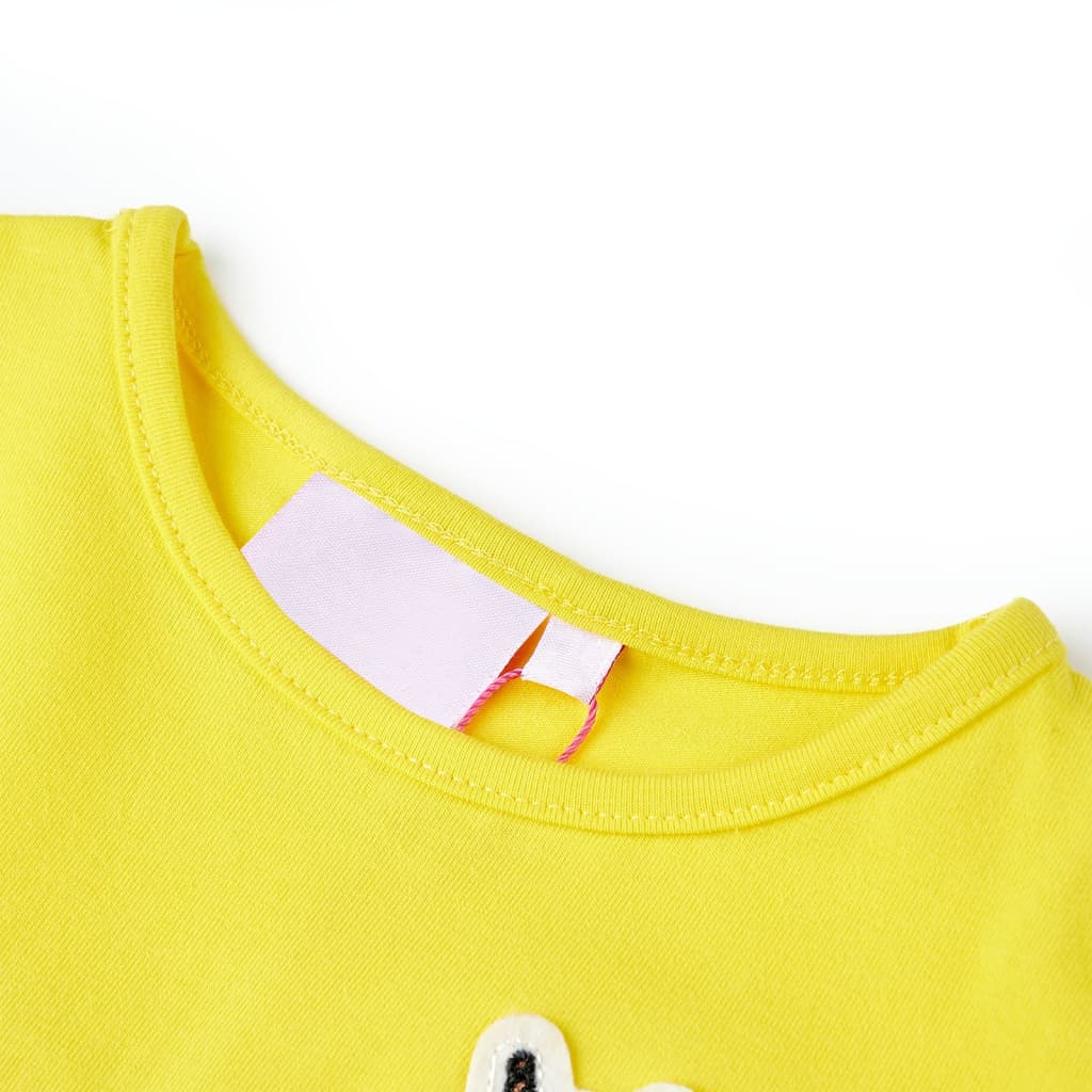 Thumbnail - vidaXL Kinder-T-Shirt Knallgelb 128