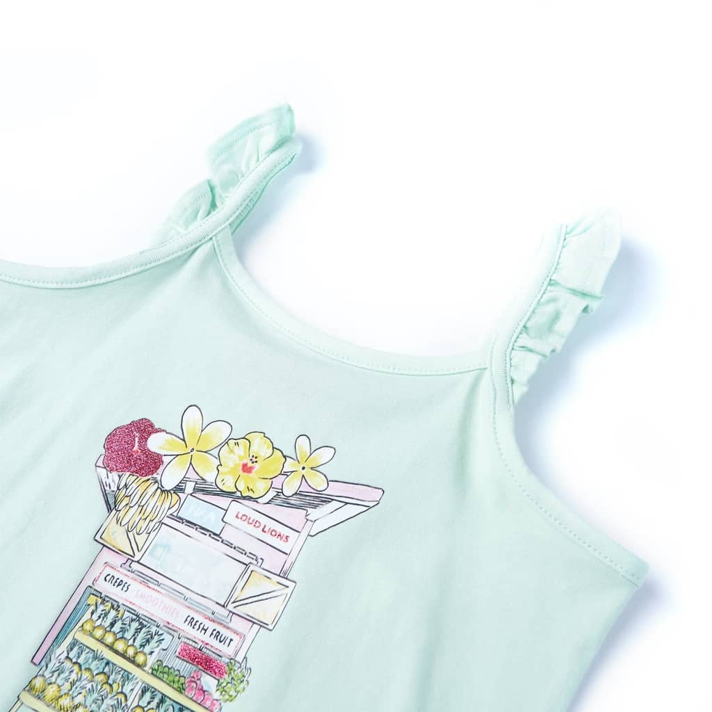Thumbnail - vidaXL Kinder-Tanktop Helles Minzgrün 128