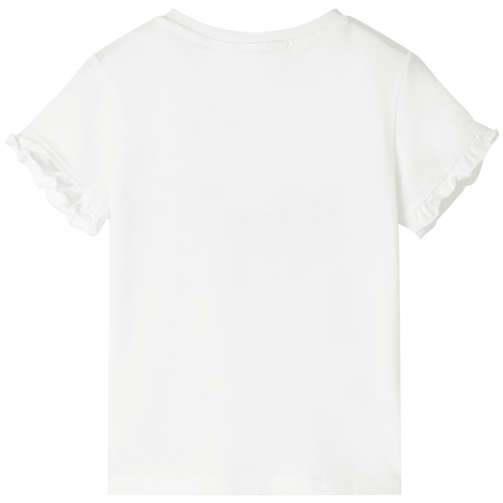 vidaXL Kindershirt 104 ecru afbeelding