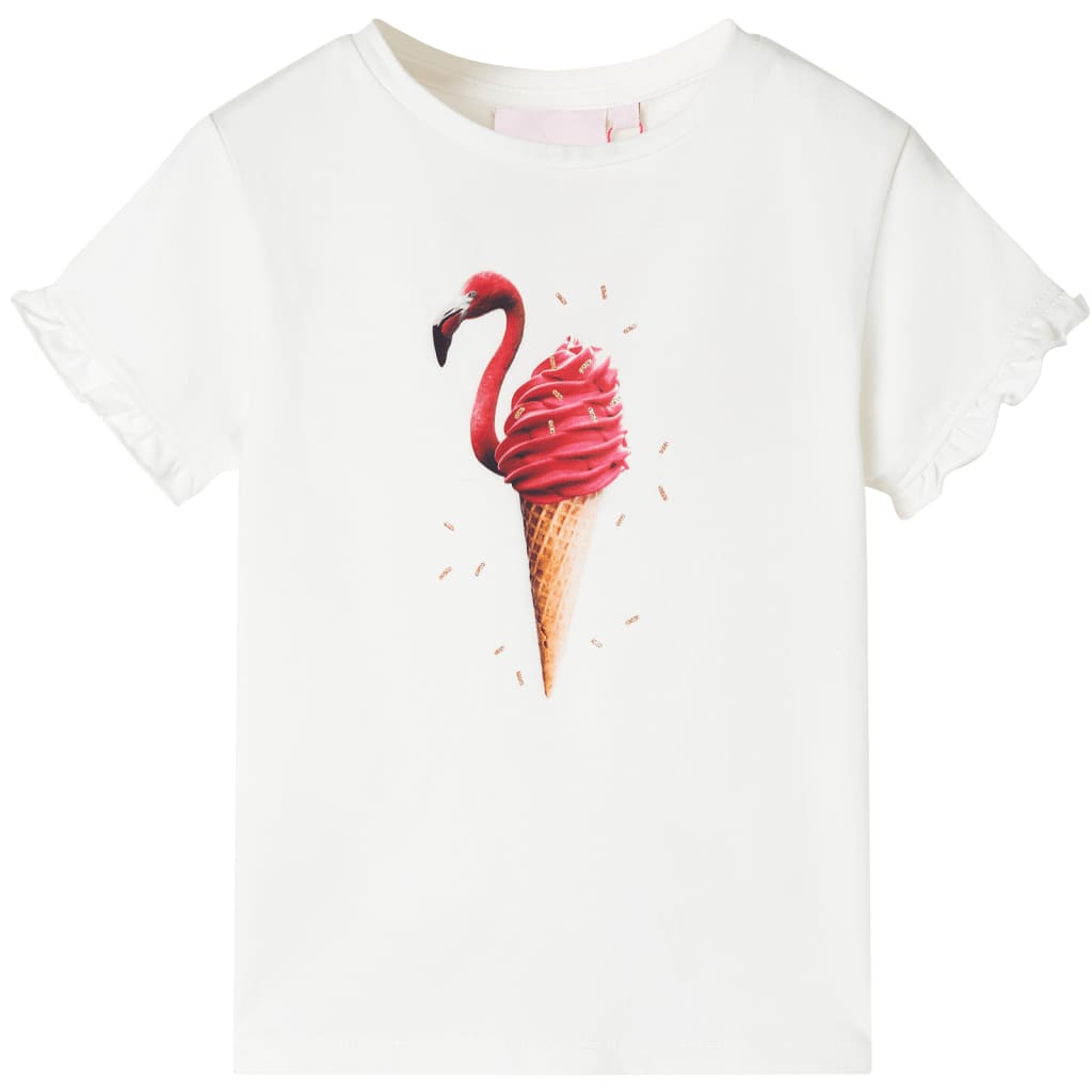 vidaXL Kinder-T-Shirt Ecru 140