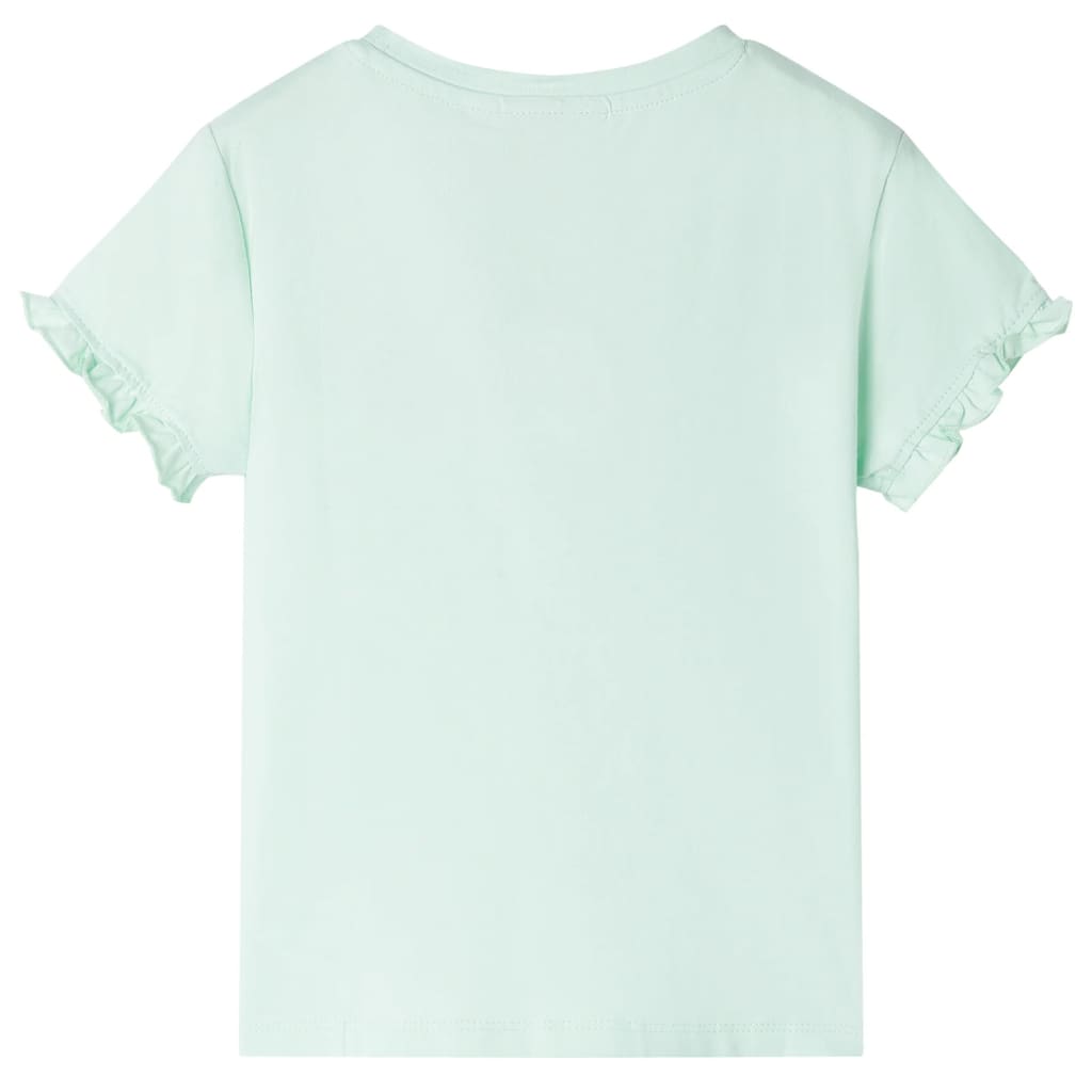 vidaXL Kindershirt 92 lichtmint afbeelding
