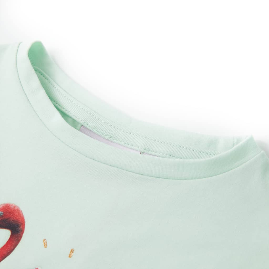 Thumbnail - vidaXL Kinder-T-Shirt Helles Minzgrün 128
