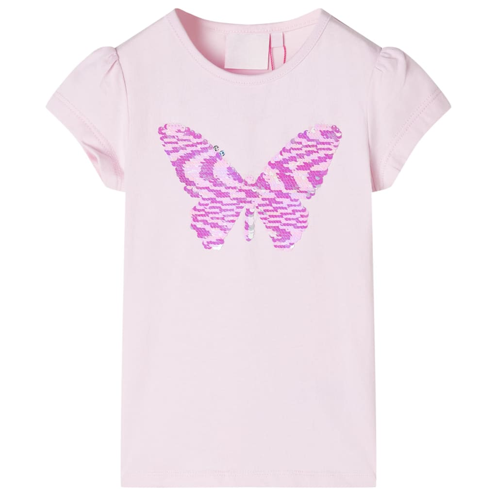Kinder-T-Shirt mit Flügelärmeln Zartrosa 92