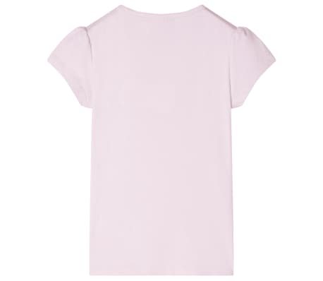 T-shirt pour enfants &agrave; mancherons rose p&acirc;le 92