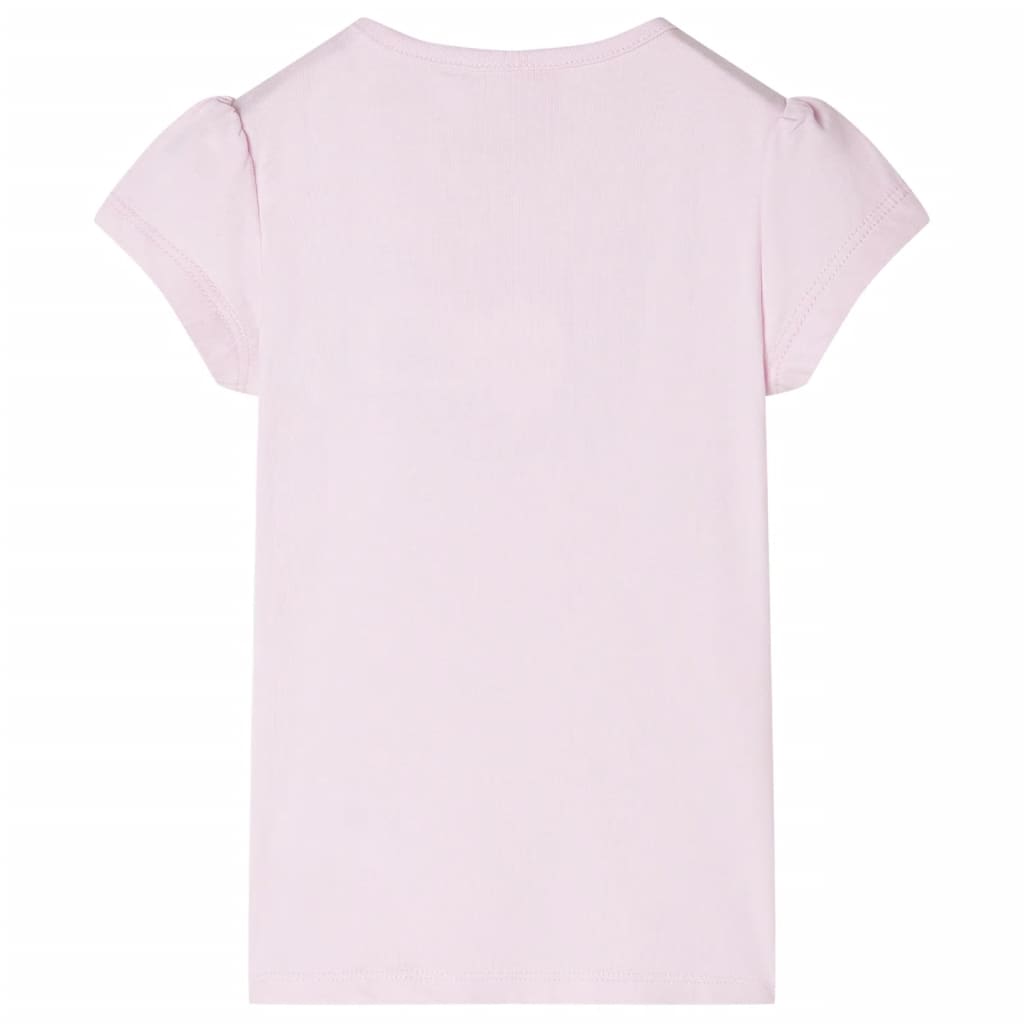 vidaXL Kindershirt met kapmouwen 104 zachtroze afbeelding