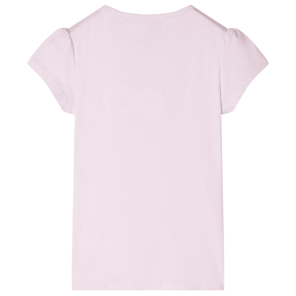 vidaXL Kindershirt met kapmouwen 116 zachtroze afbeelding