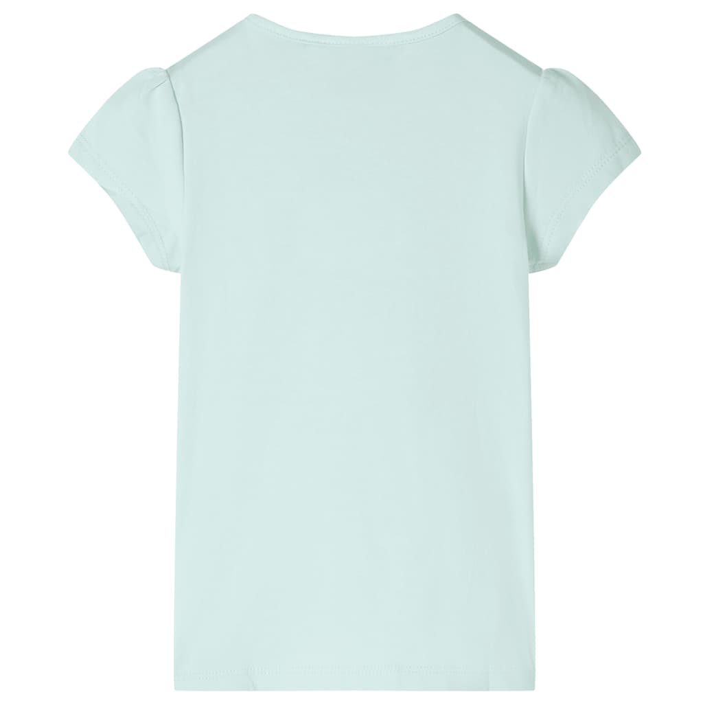 vidaXL Kindershirt met kapmouwen 104 lichtmintkleur afbeelding