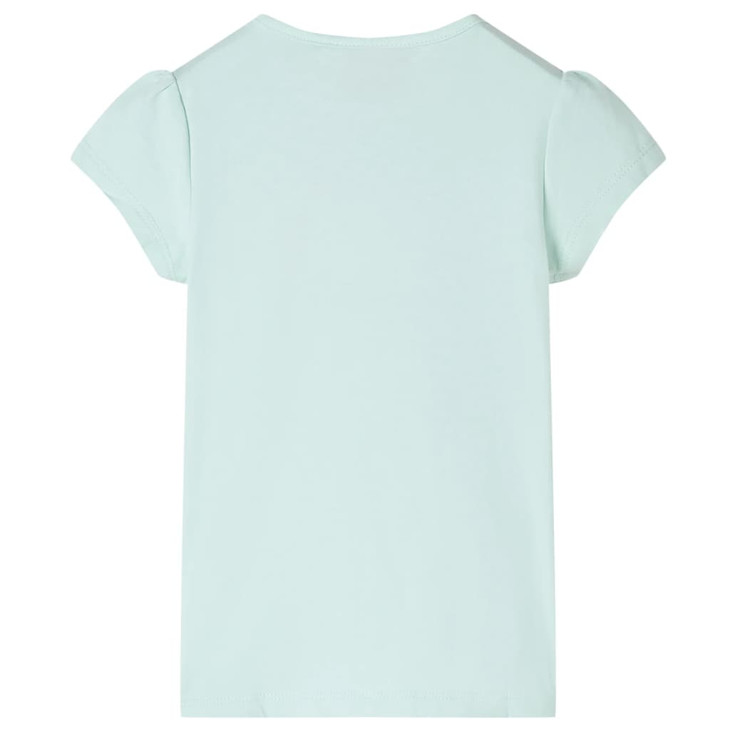 vidaXL Kindershirt met kapmouwen 140 lichtmintkleur afbeelding