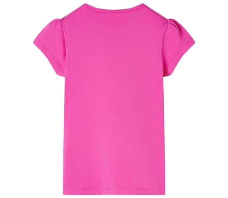 Kinder-T-Shirt mit Fl&uuml;gel&auml;rmeln Dunkelrosa 128