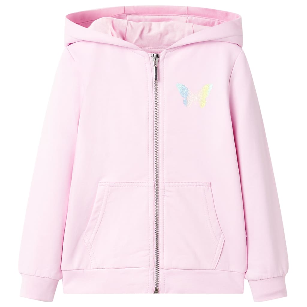 Sweat à capuche pour enfants rose clair 92