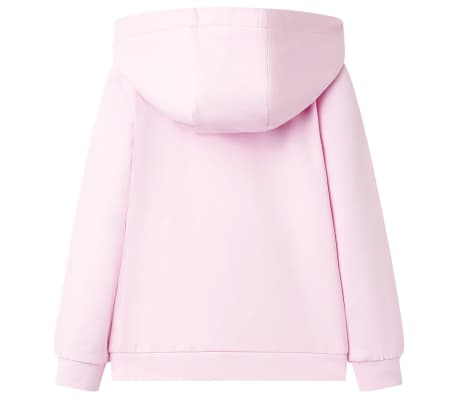 Sweatshirt para criança com capuz rosa-claro 140