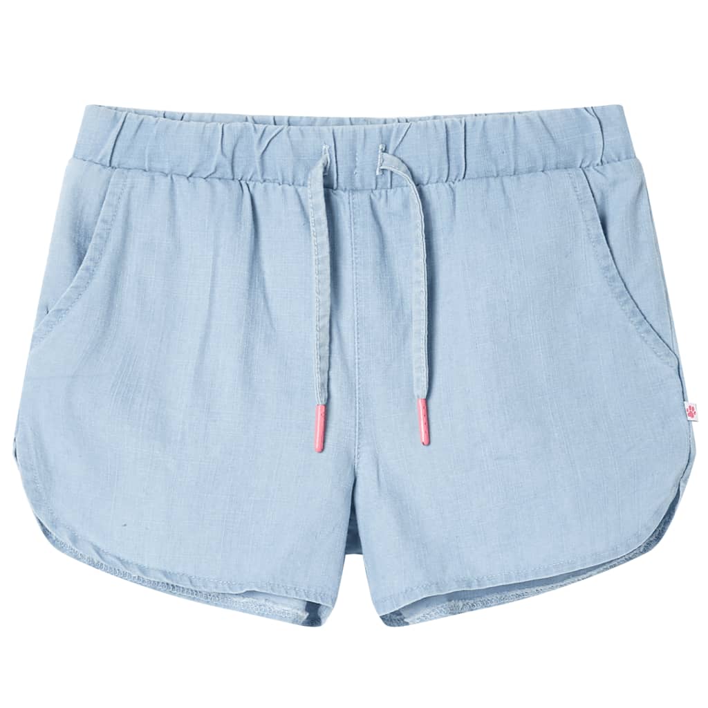 Pantaloni scurți pentru copii, albastru denim pal, 92