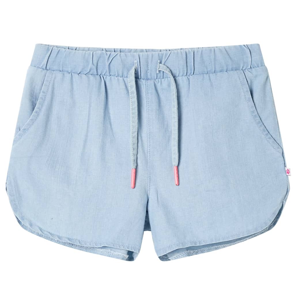 Pantaloni scurți pentru copii, albastru denim pal, 104