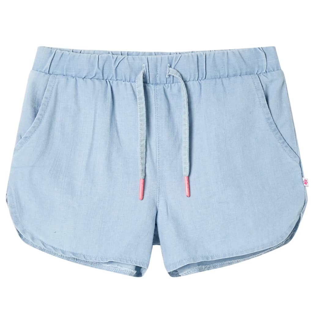 Pantaloni scurți pentru copii, albastru denim pal, 116